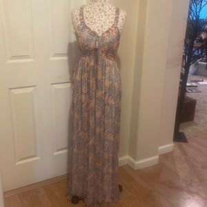 NWT French Connection Grecian keyhole Yoke Maxi Dress